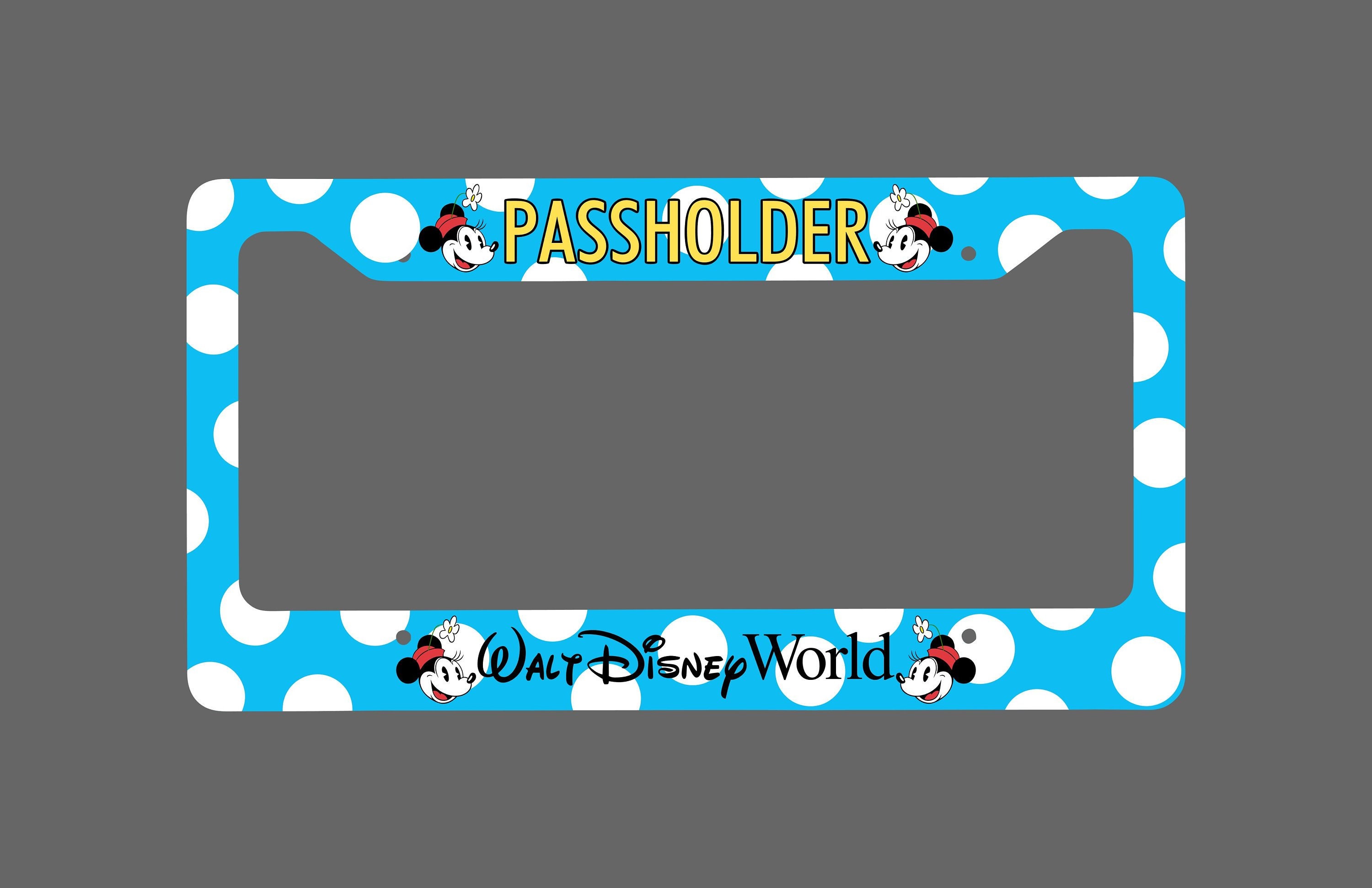 Classic Minnie Mouse Passholder License Plate Frame | Etsy