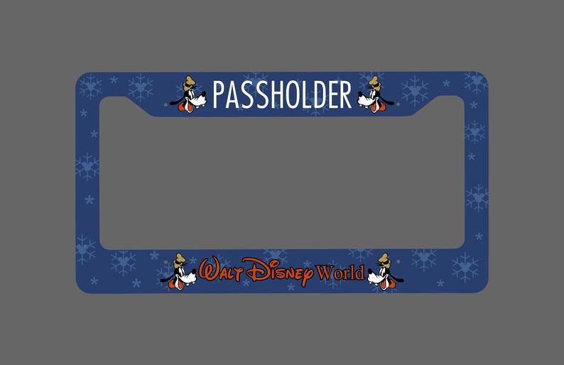 Goofy Passholder License Plate Frame Etsy