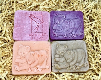 Organic Vegan Bear Cubs Soap - Best Gift - Original Gift For Girlfriend - Celestial Unique Gift For Him or Her
