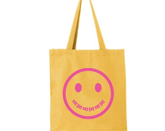 Say Gay Tote | Say Gay Bag | Donate Trevor Project | Fundraise Trevor Project | LGBTQ Tote | Suicide Awareness Tote