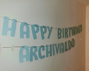 Birthday, banner, happy birthday, custom, name, happy birthday banner, birthday banner, blue banner, custom banner, name banner, sign, bday