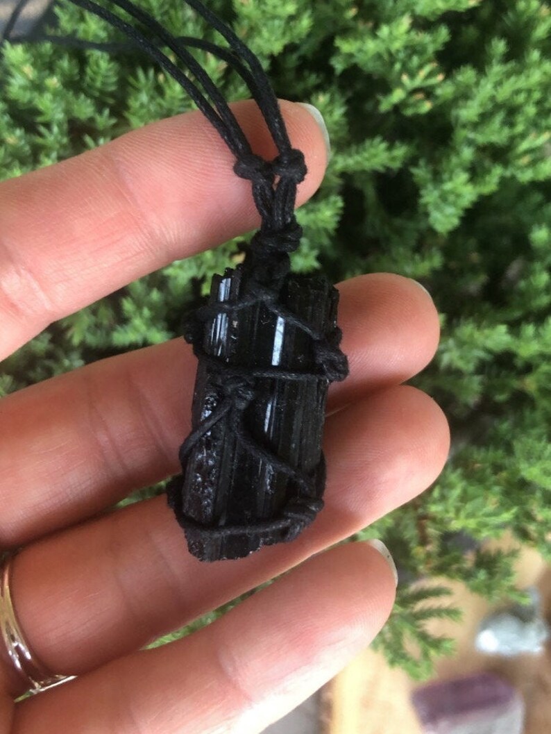 Black Tourmaline Cord Necklace