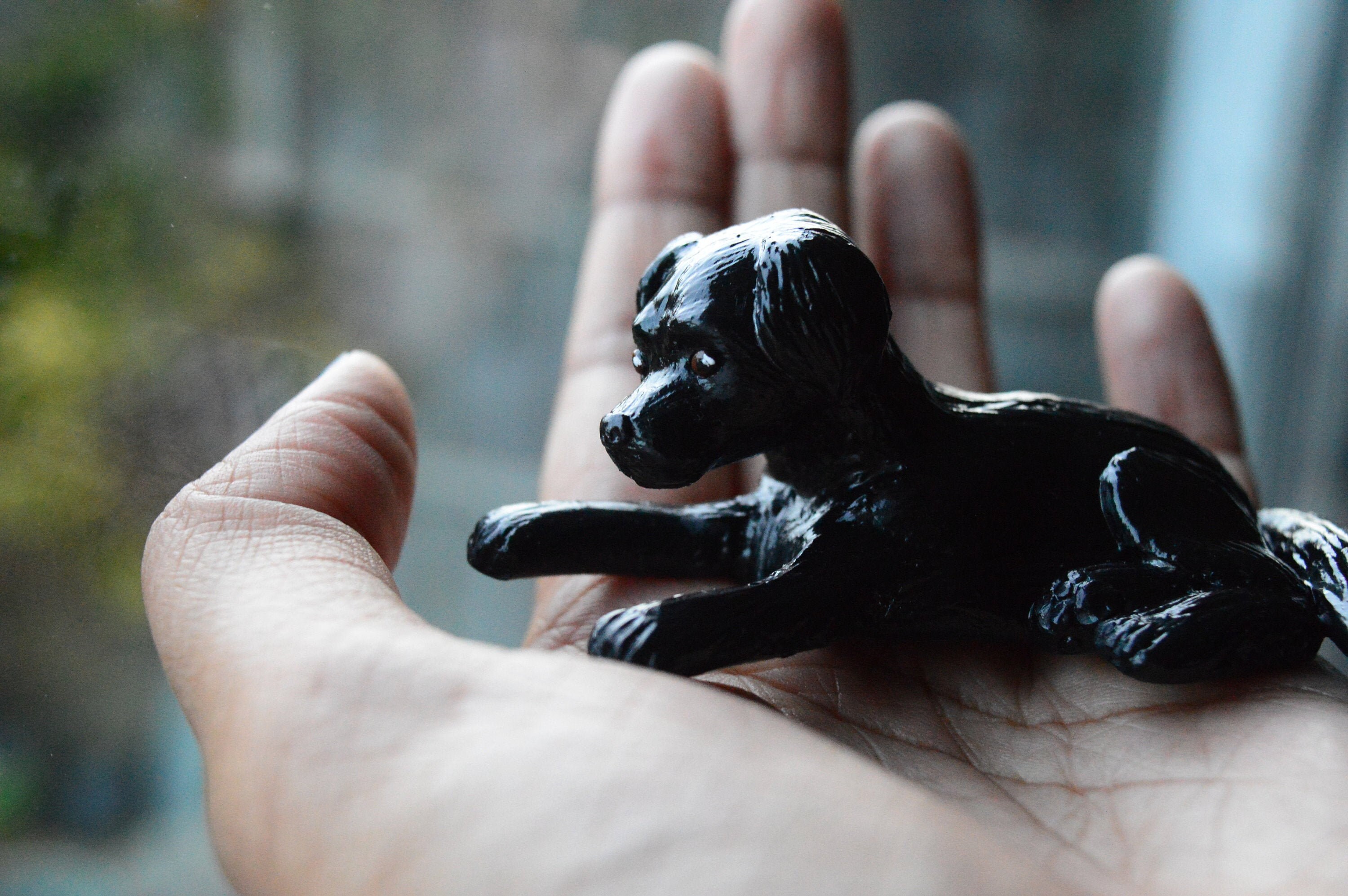 Black Labrador Puppy Figurine Pet Portraits Customisable | Etsy