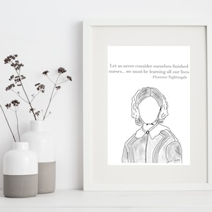 Florence Nightingale Inspirational Print - Krankenschwester Geschenk - Krankenschwester Erzieher Geschenk - DIGITAL DOWNLOAD - Inspirational Nurse - Wall Art