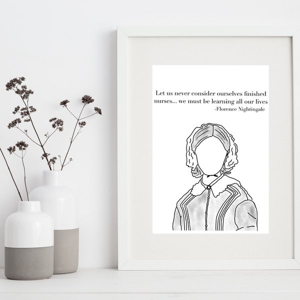 Florence Nightingale Inspirational Print - Nurse Gift - Nurse Educator Gift - DIGITAL DOWNLOAD - Inspirational Nurse - Wall Art