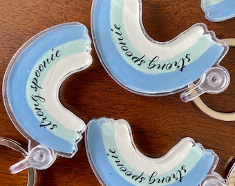 Strong Spoonie Rainbow Keychain