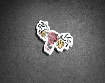Floral Uterus Sticker
