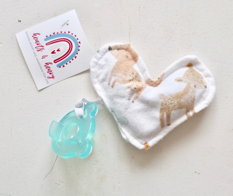Lavender filled heart with pacifier