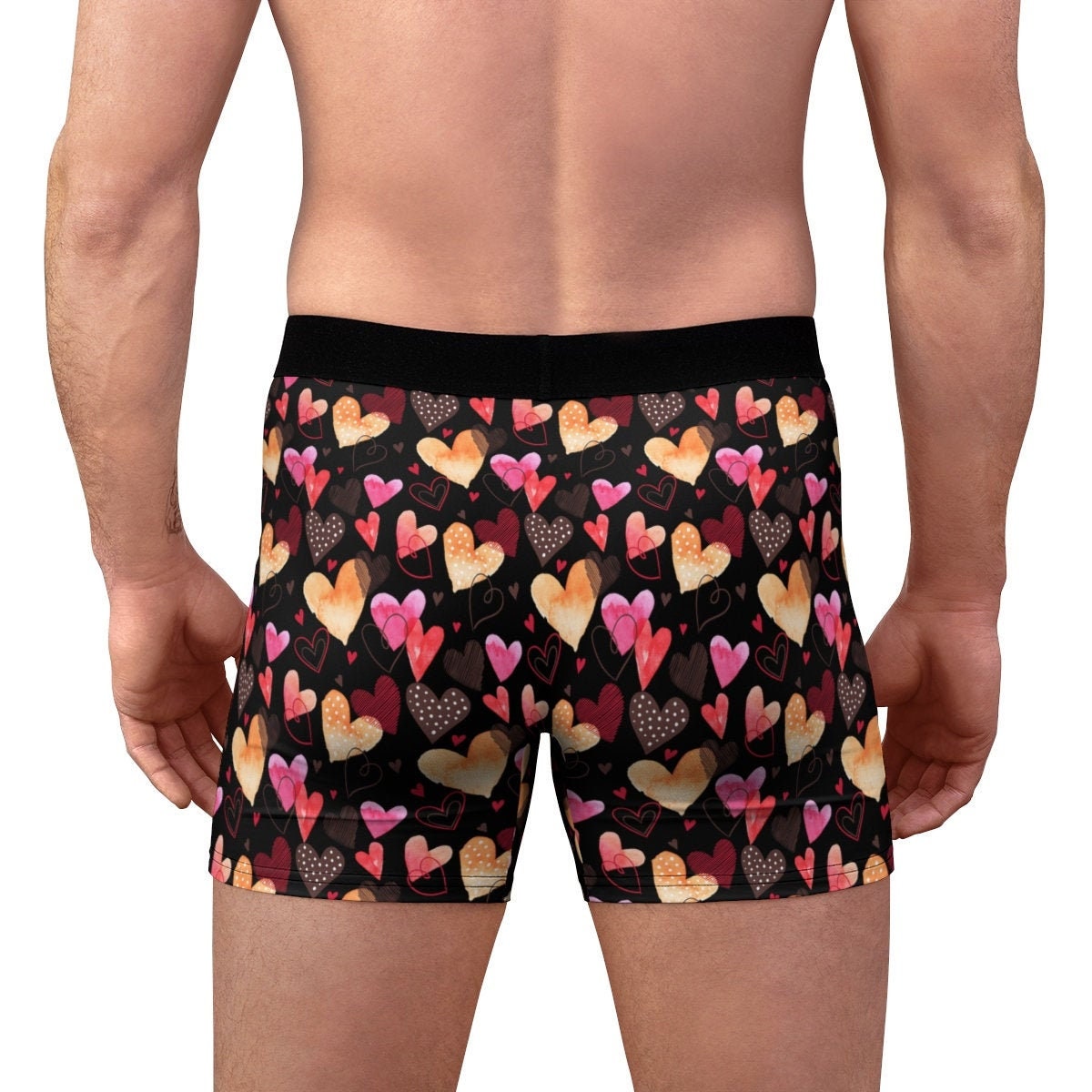 Colorful Mens Boxer Briefs For Valentine Day T Pink Hearts Etsy Uk
