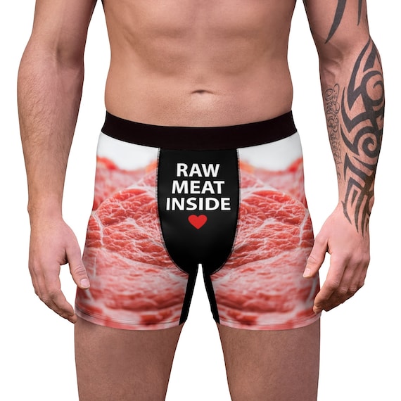 Men's Boxer Shorts Raw Meat Inside Nonvegan Underwear Food Steak Bio Cell  Heart Black Red Beef Pork Dinner Gag Text Picnic Lunch Barbecue -   Canada