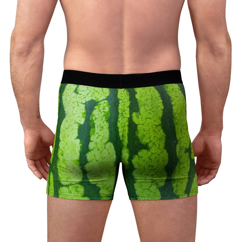 Men's Boxer Briefs Watermelon Juicy Fruit Obsession Green Red Underwear