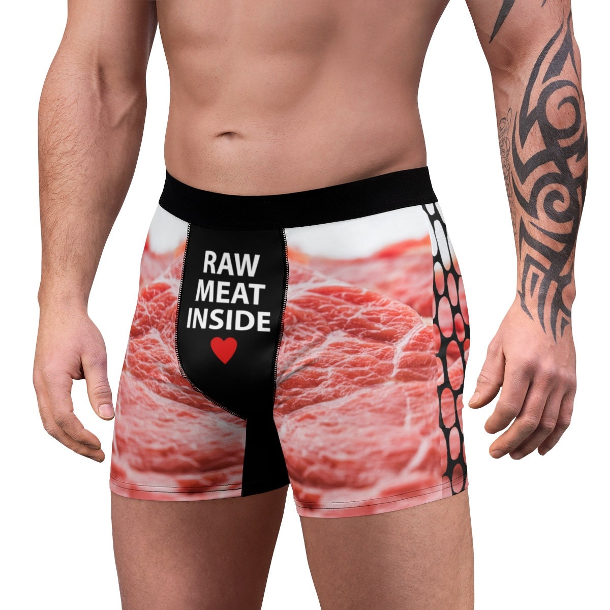 BBQ Underwear Mens Large 36-38 Crazy Boxer Briefs Meat Lover Cook