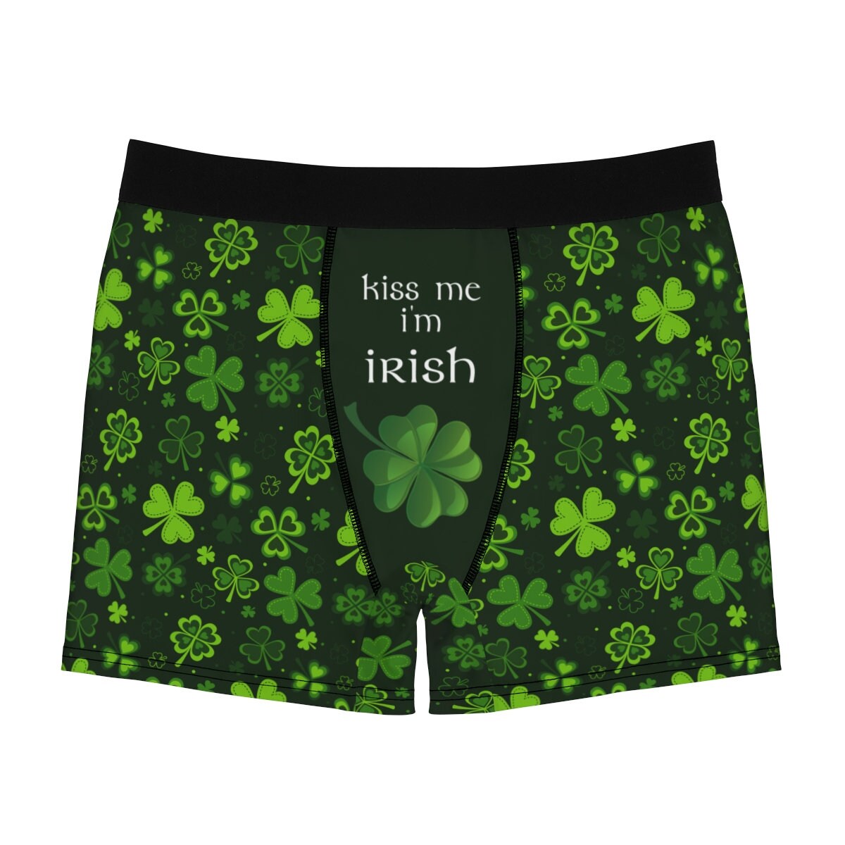 St. Patrick's Day Boxers Briefs for Him Lucky Underwear Kiss Me Im ...