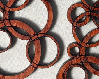 Laser Cut Architectural Circles Earrings