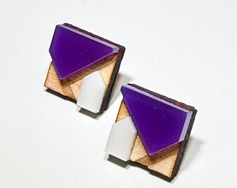 Laser Cut Architectural stud Earrings