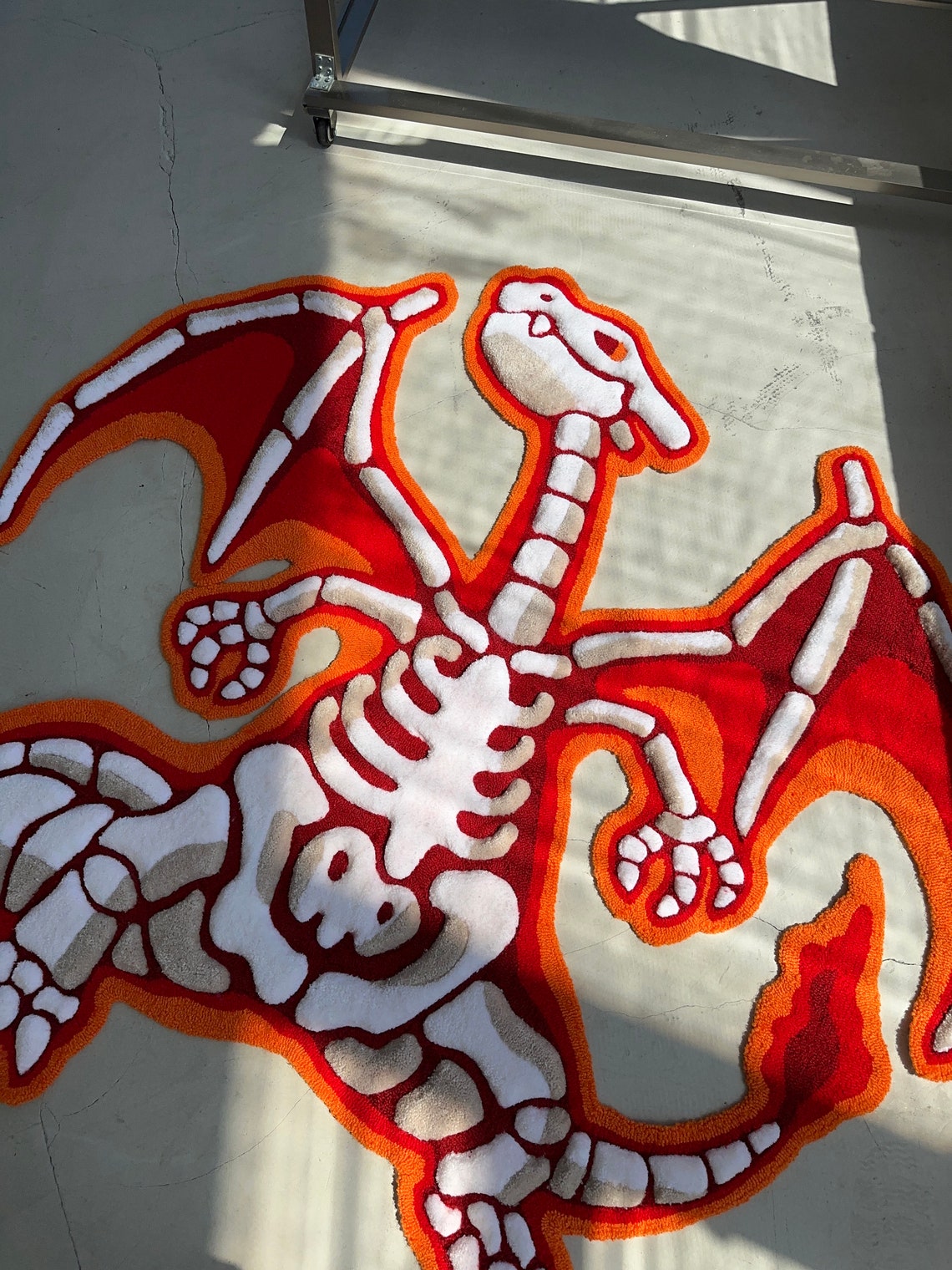 Skeleton Pokemon Rug 3D Skull Tufted Rug – Handmade Skeleton Rug Inspired by Pop Culture ...