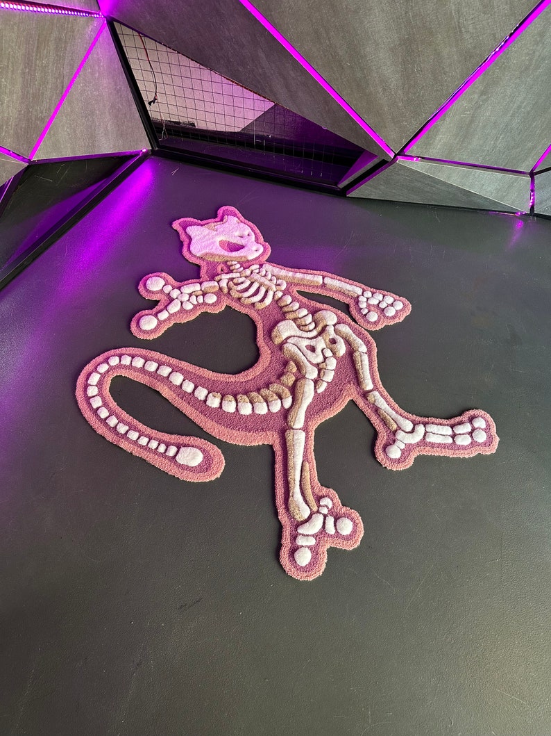 Skeleton Pokemon Rug 3D Skeleton Rug – Tufted Rug Inspired by Iconic Character – Anime Gamer ...