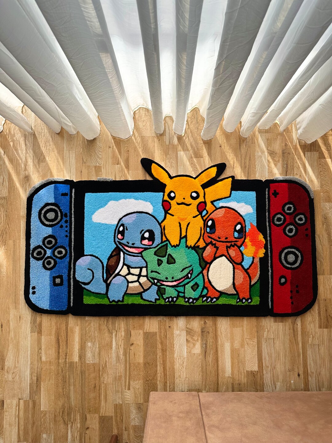 Tufted Rug With Three Cute Creatures – Handmade Anime-inspired Carpet ...