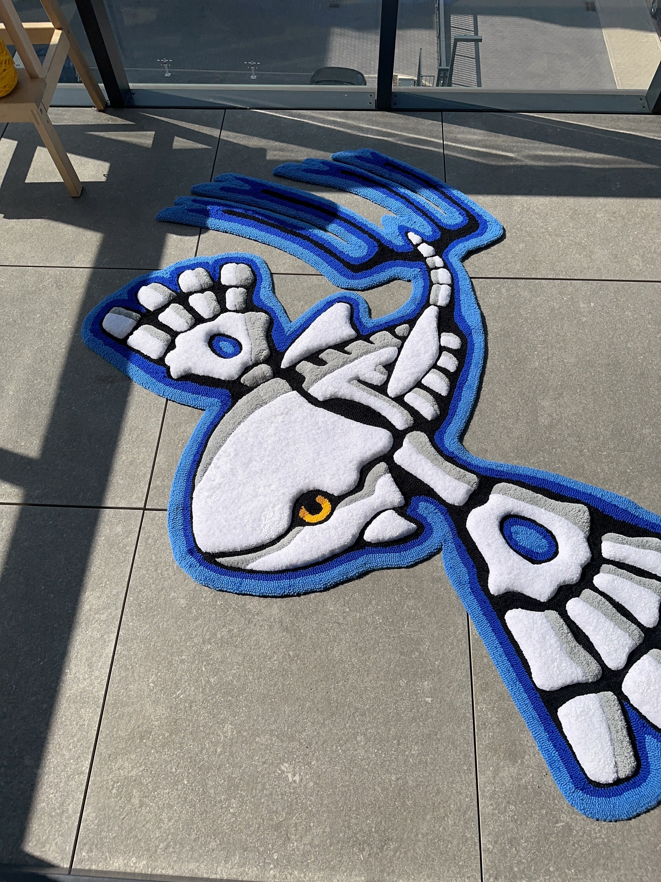 Skeleton Pokemon Rug Skeleton Tufted Rug,3d Skull Rug, Handmade Tufted Custom Rug, Living ...