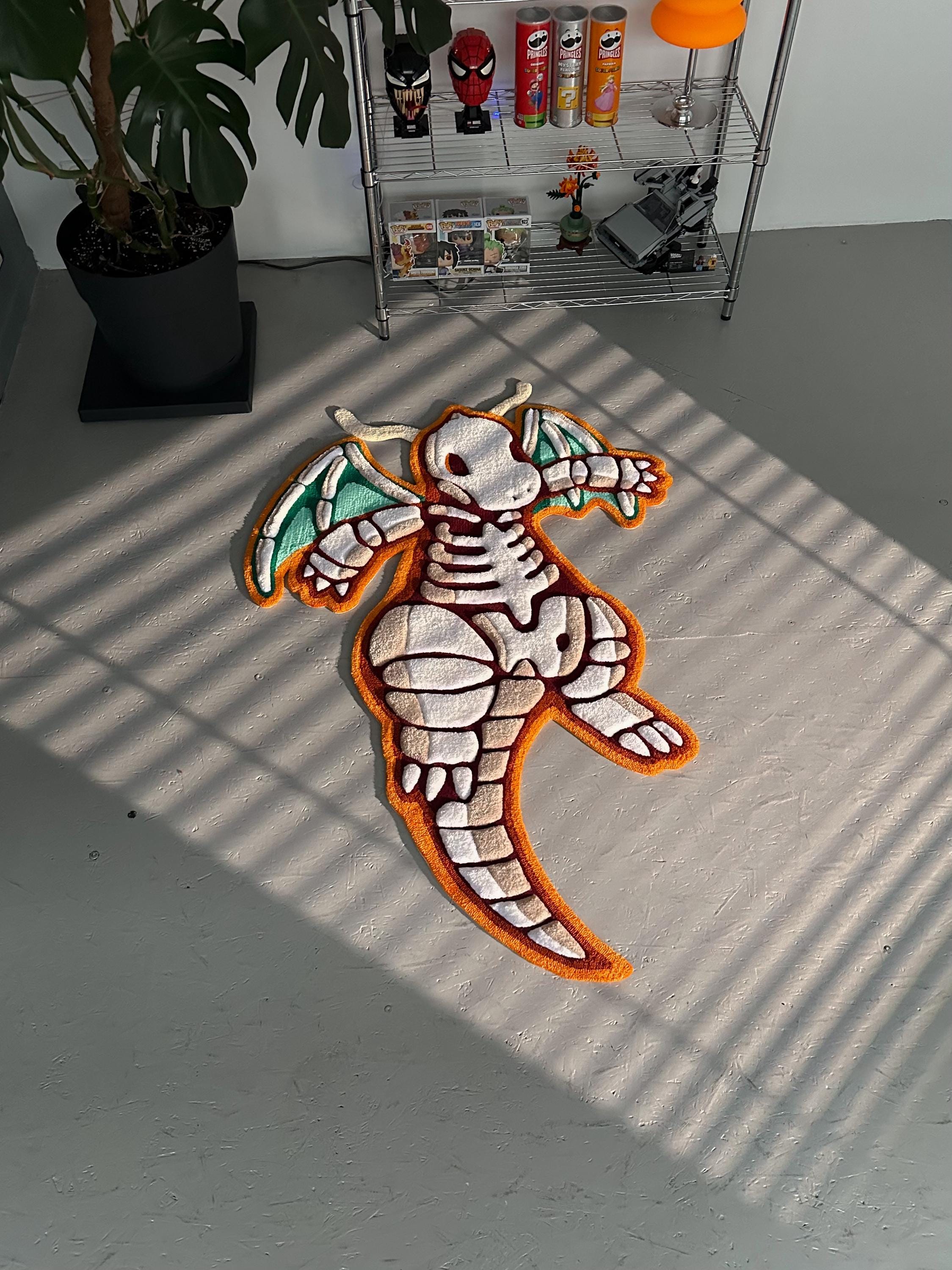 Mewtwo Skeleton Rug Skeleton Tufted Rug,3d Skull Rug, Handmade Tufted Custom Rug, Living ...