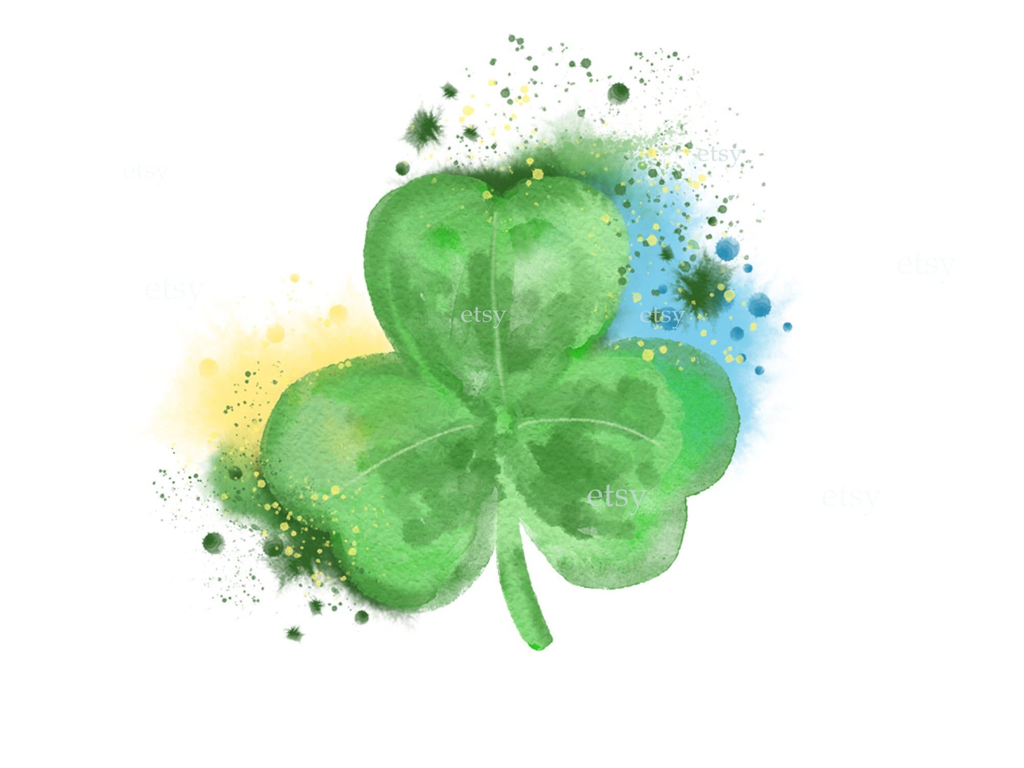 st patricks day watercolor