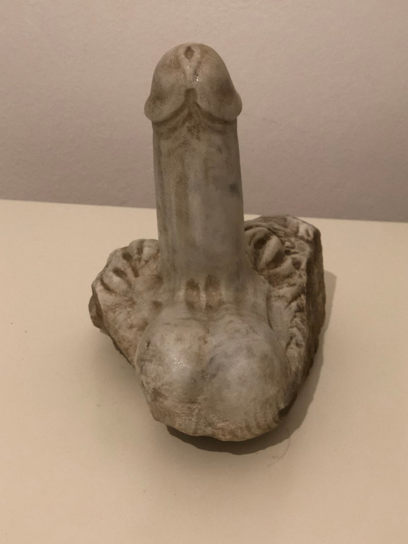 Marble phallus sculpture