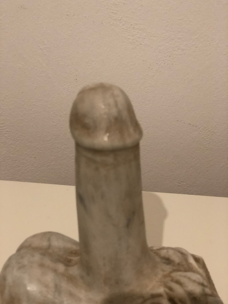 Marble phallus sculpture