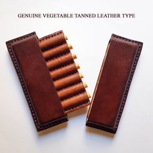Un portasigarette, sacchetto di tabacco in pelle, sacchetto di sigaretta in pelle completamente artigianale personalizzato, regalo per fumatore, pelle conciata veg