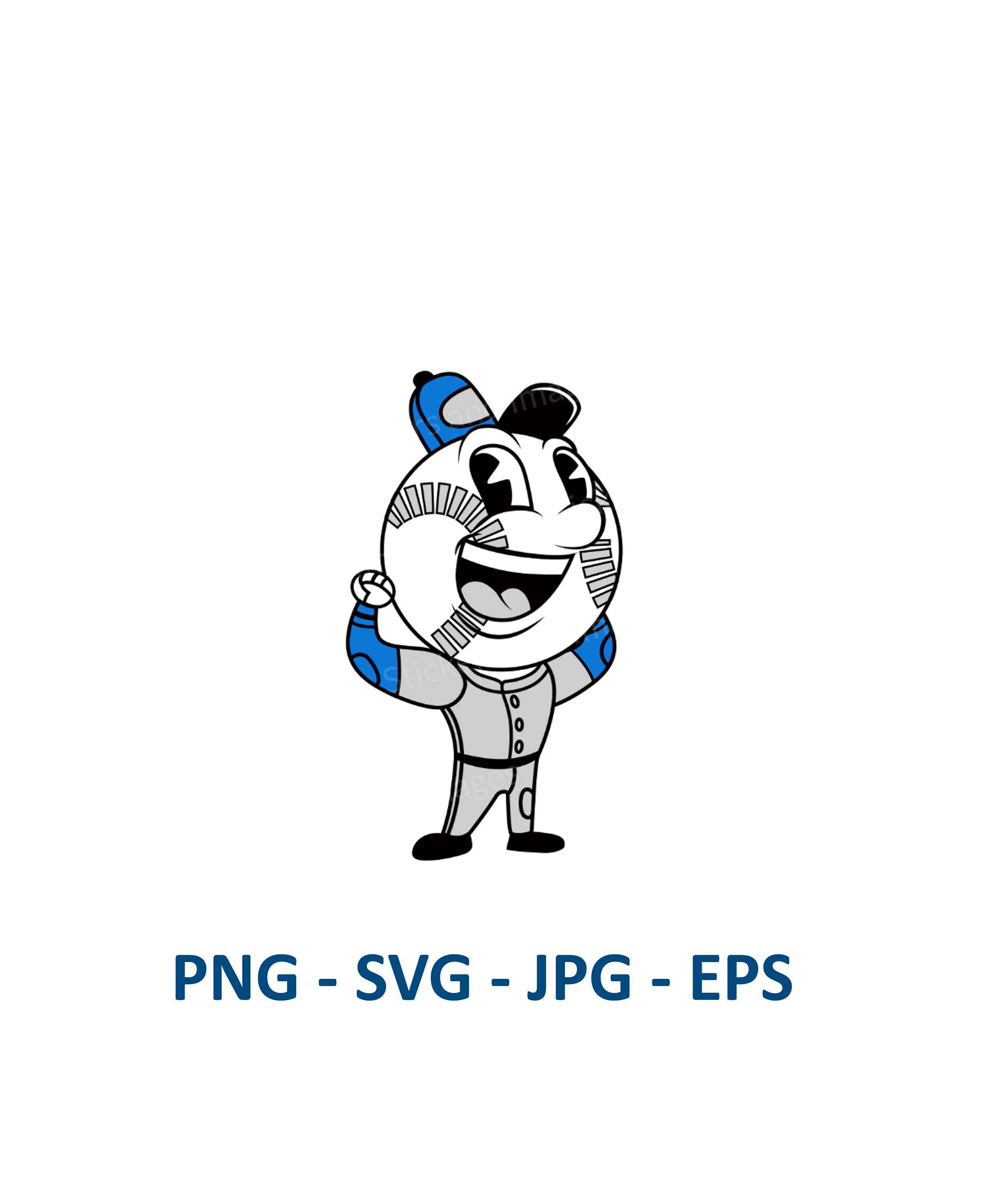 Baseball Head Cartoon Instant Download Digital File SVG Etsy