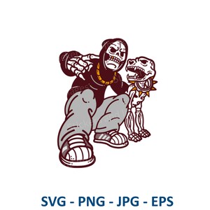 Hooded Skeleton With Dog | Instant Download | Digital File | SVG | PNG | Digital Download