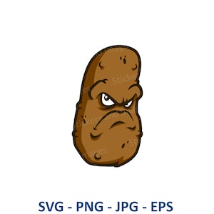 Angry Potato | Instant Download | Digital File | SVG | PNG | JPG + | Digital Download