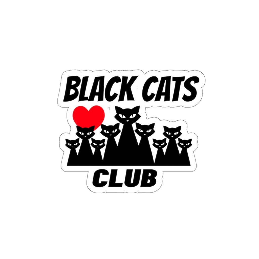 Original S&I Die-Cut Stickers Black Cats Club