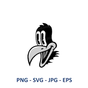 | Cartoon Crow téléchargement instantané | | de fichiers numériques | SVG png | JPG + | Téléchargement numérique