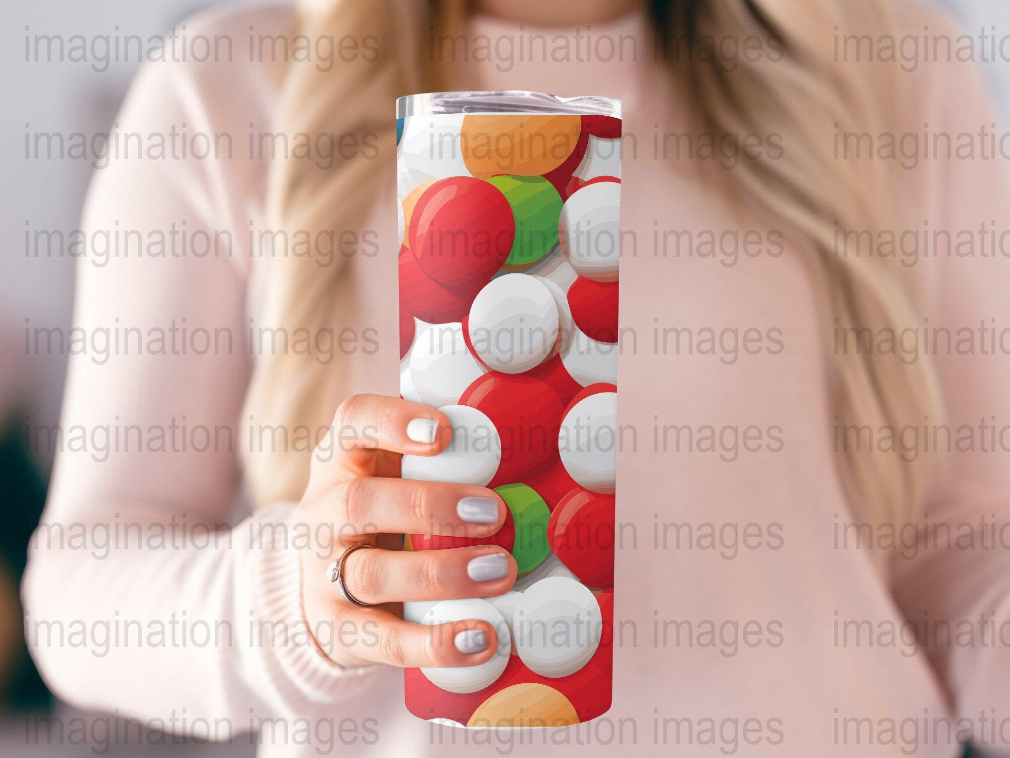 Red White Blue and Green Candies 20 Oz Skinny Tumbler Etsy