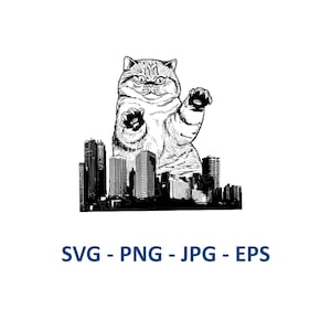 CatZilla | Instant Download | Digital File | SVG | PNG + | Digital Download