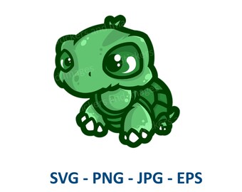 Baby Turtle Clipart | Cute Turtle Illustration (Digital Download)