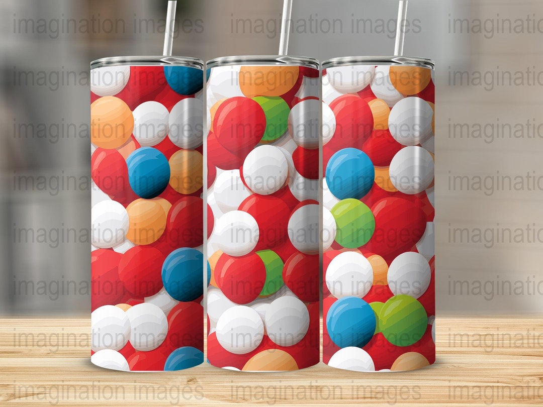 Red White Blue and Green Candies 20 Oz Skinny Tumbler Etsy