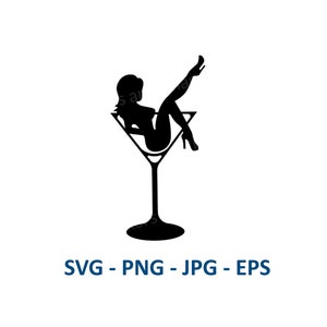 Girl in Glass | Instant Download | Digital File | SVG | PNG | Digital Download - Commercial and Personal use | TOP Seller