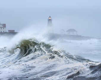 Nor'easter at Point Judith, Narragansett, Rhode Island