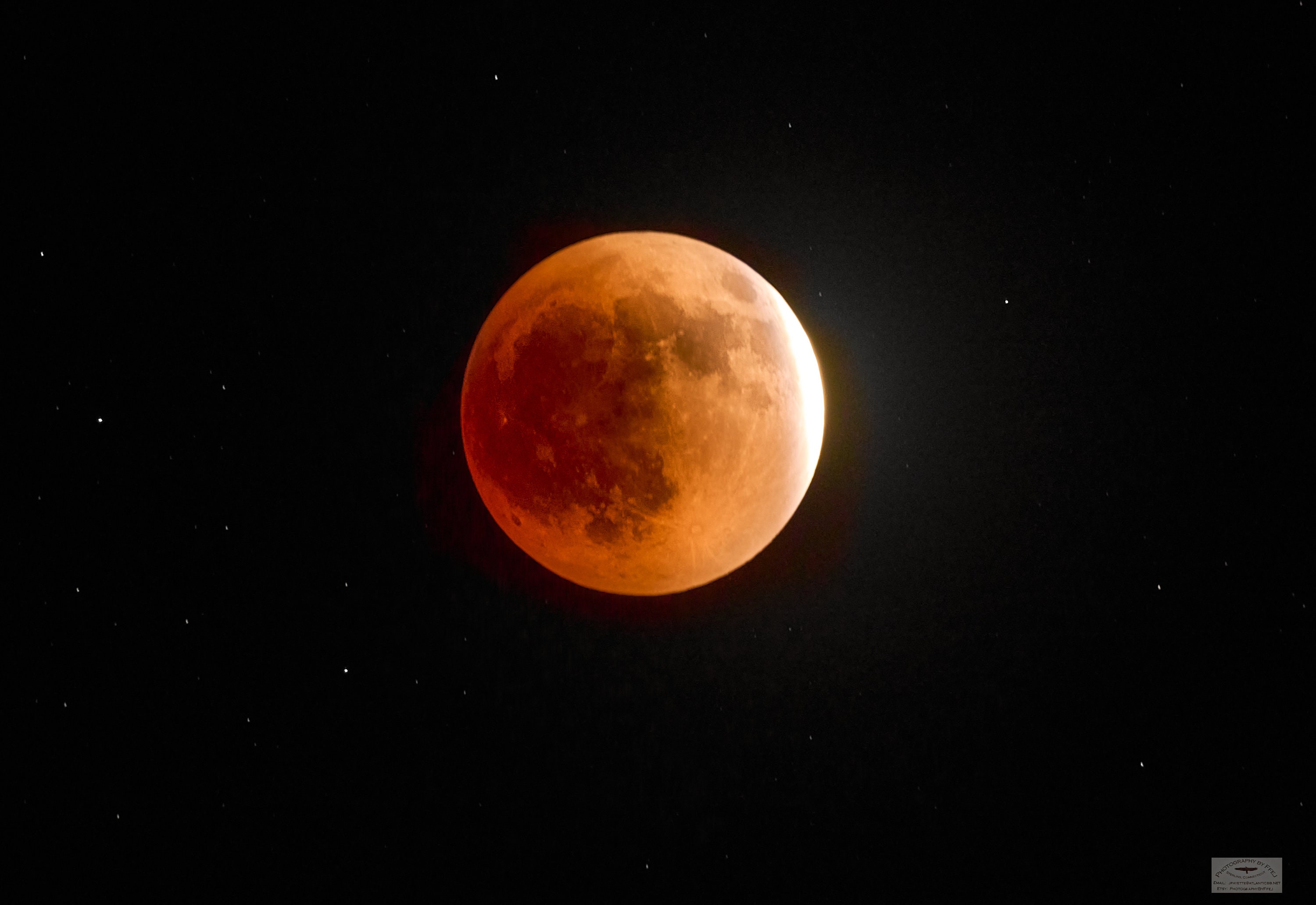 Photograph of the Super Flower Blood Moon Lunar Eclipse, 2022, Sterling ...