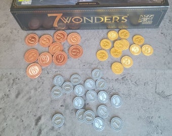 7 Wonders Brettspiel Münz-Upgrade Set