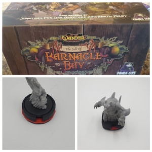 The Cult of Barnacle Bay Monster Bases con HP Tracker (A New Wander Story) Juego de 36 piezas