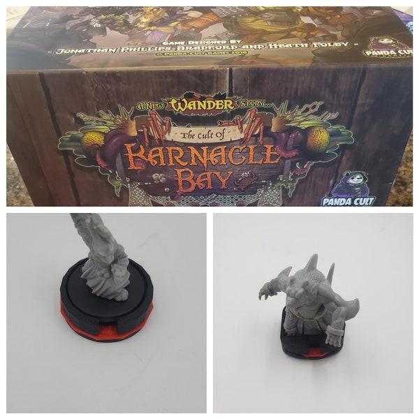 The Cult of Barnacle Bay Monster Bases with HP Tracker (A New Wander Story) 36 piece set