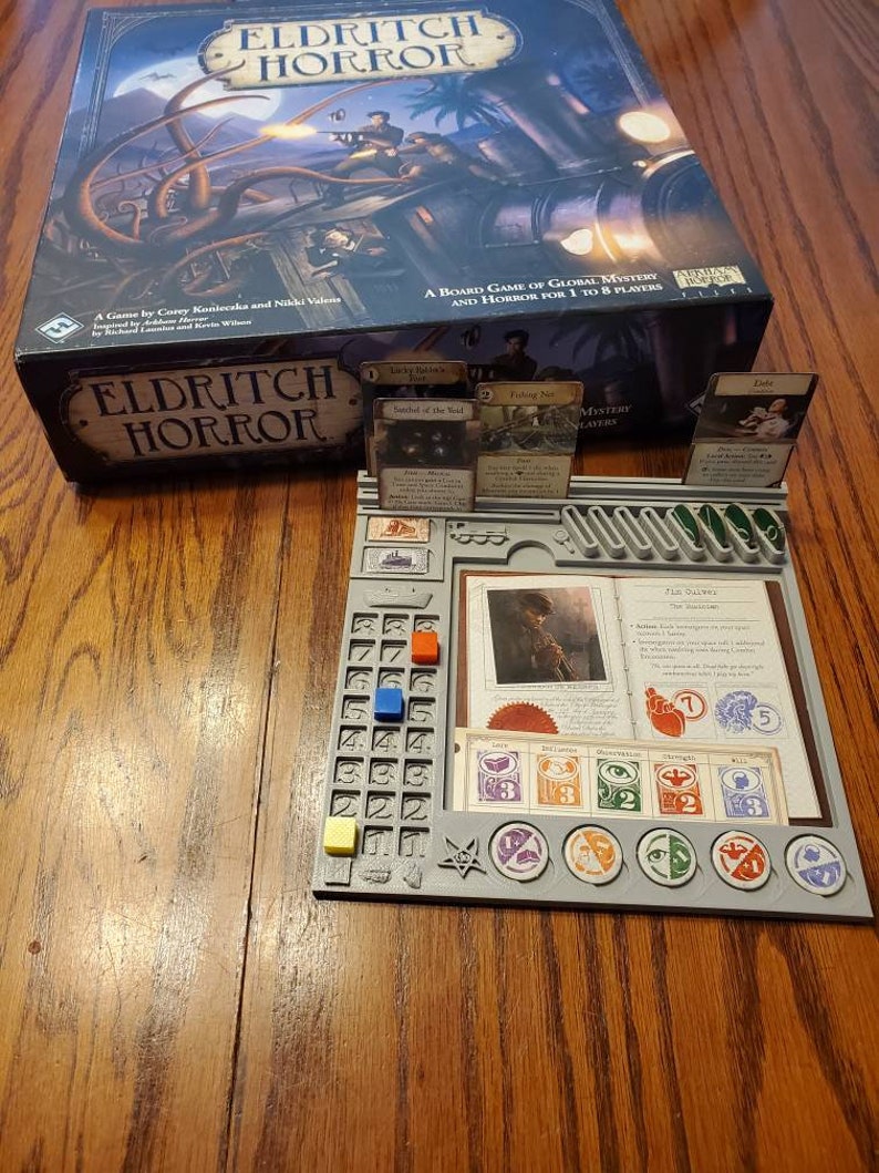 Eldritch Horror Player Dashboardwith 3 tracker cubes image 2