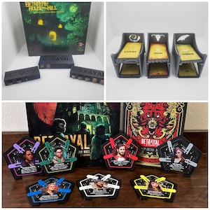 Betrayal at the House on the Hill game organizers(Base Game and Widow's Walk Expansion, Blood on the Moon)