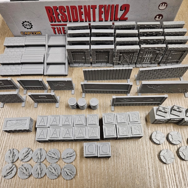 Resident Evil 1/2/3 3D Board Game Pieces