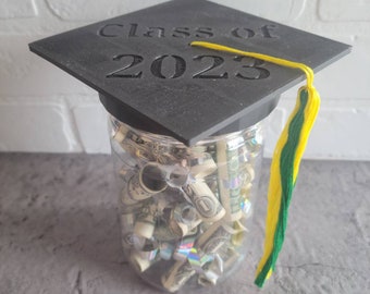 Graduation Cap for Mason Jar 3D printed standard/wide-mouth *JAR OPTIONAL*