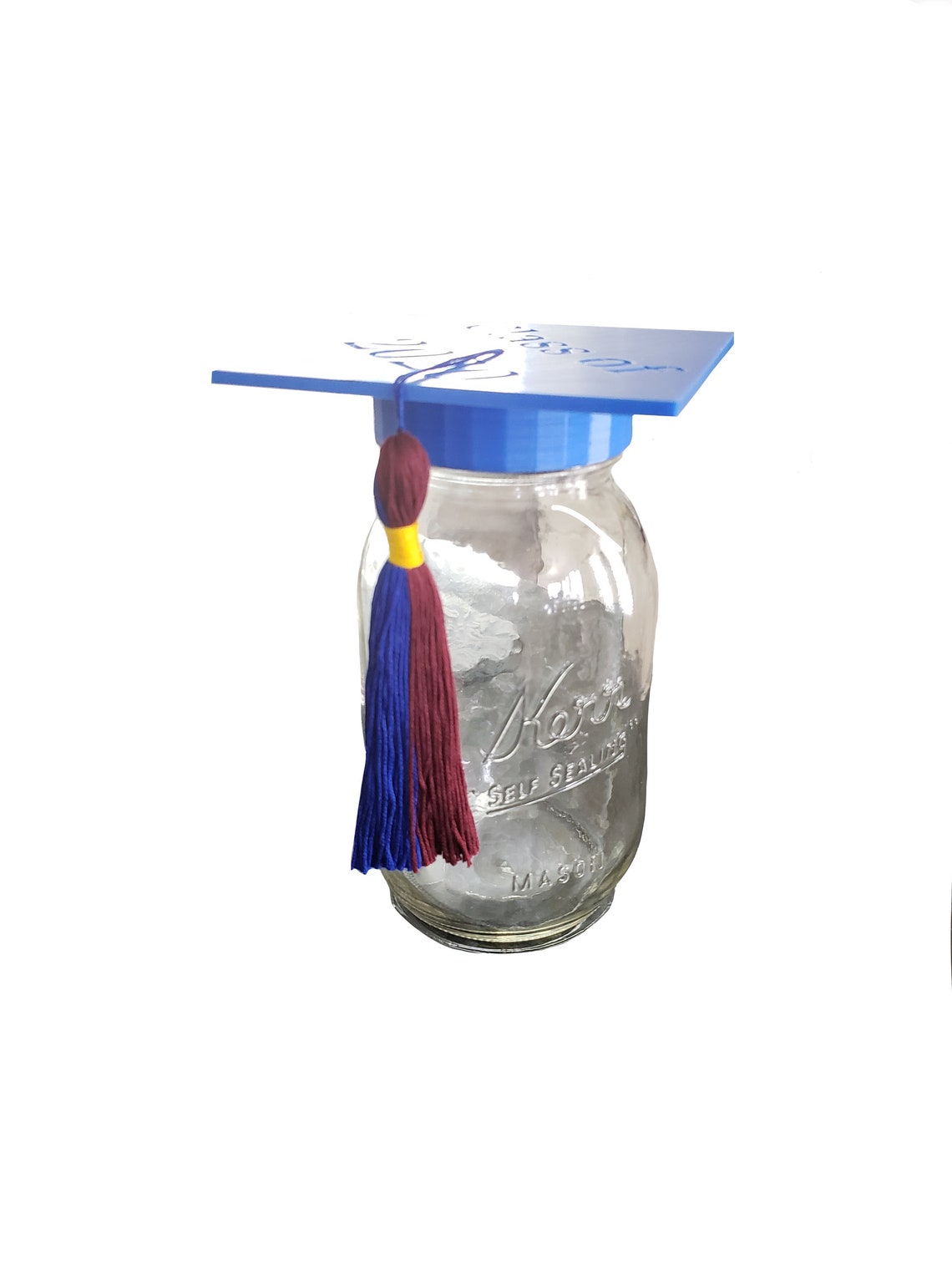 Graduation Cap Mason Jar 3D printed MASON JAR INCLUDED Etsy