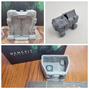 Nemesis Lockdown 3D Token Upgrade Set (Aufzug, Mars hin und her, Bunkertür)
