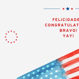 Felicidades, Congratulations, American, Citizen Greeting Card